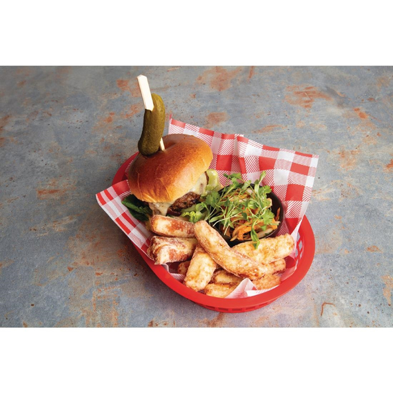 Rot kariertes Pergamentpapier 25x25cm (200 Stück), Bild 2