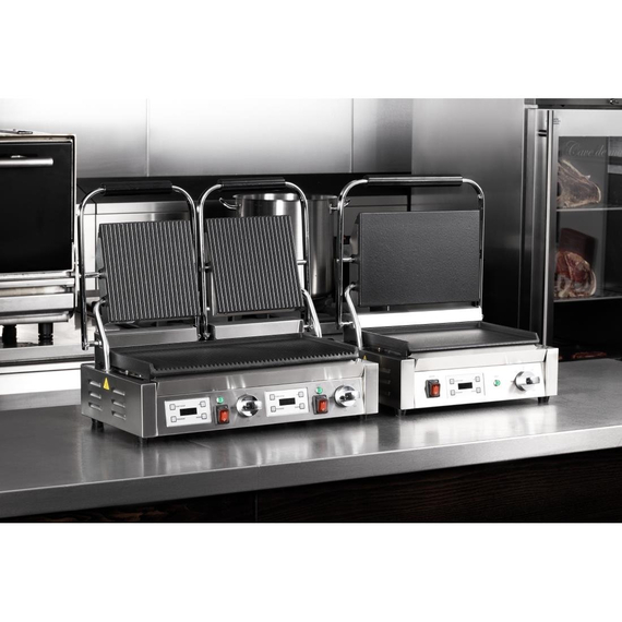 Buffalo Doppelkontaktgrill Gerippte Platten, Bild 9