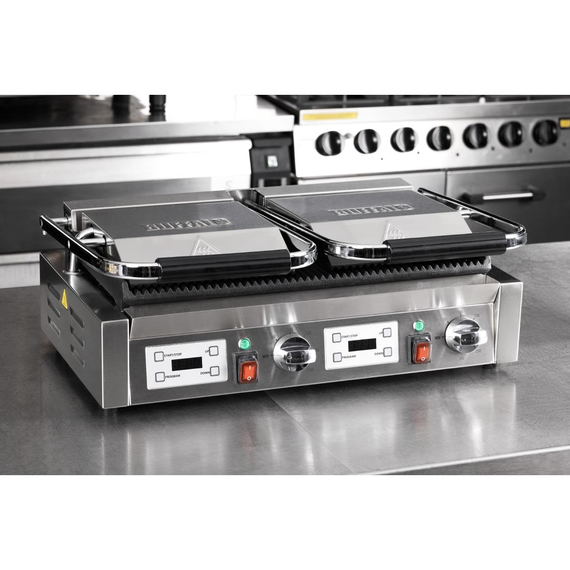Buffalo Doppelkontaktgrill Gerippte Platten, Bild 8