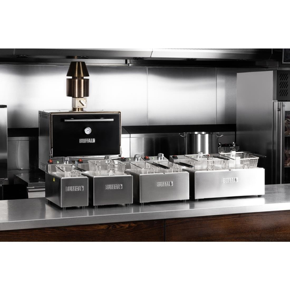 Buffalo Doppel Tank Doppelkorb 2x5Ltr Aufsatzfritteuse 2x2.8kW, Bild 8