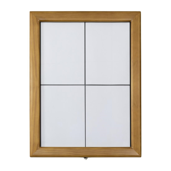 Securit Teak weiß LEDs Informationen 4xA4 Display (ohne Mast und Sockel), Bild 2