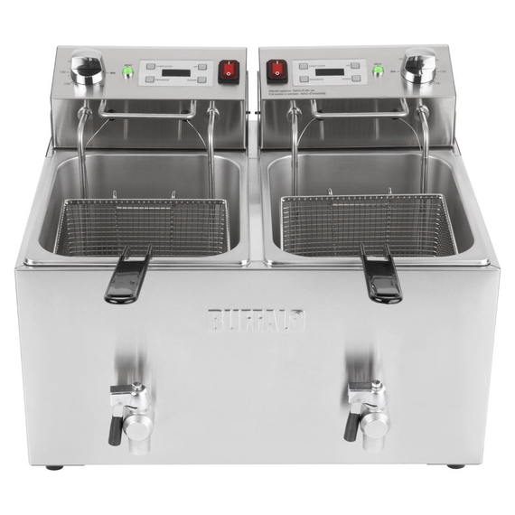 Buffalo Doppelfritteuse mit Timer 2x8Ltr, Bild 5