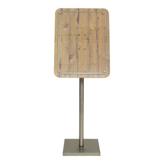 Securit schwarzer Stahl 8xA4 Informationsdisplay mit Ständer und Fuß, Bild 3