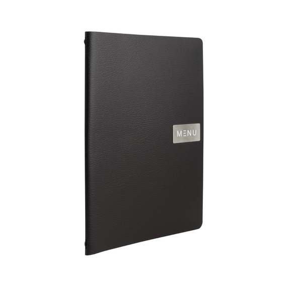 Securit Leder, A4 Menübucheinband in schwarz, Bild 5