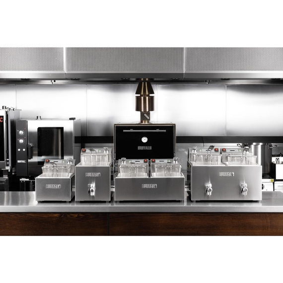 Buffalo Doppel-Elektrofritteuse mit Timer 2x5Ltr, Bild 10