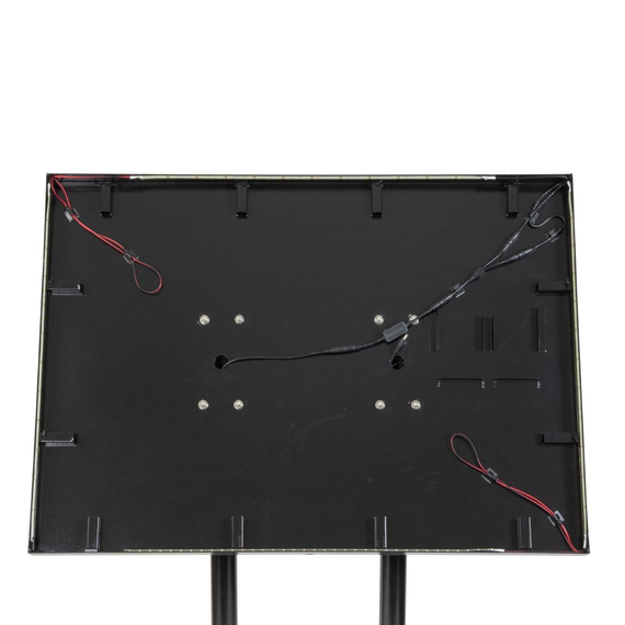 Menükartenhalter mit weissen LEDs aus schwarzem Stahl Securit 8xA4 mit Pfosten und Sockel., Bild 6