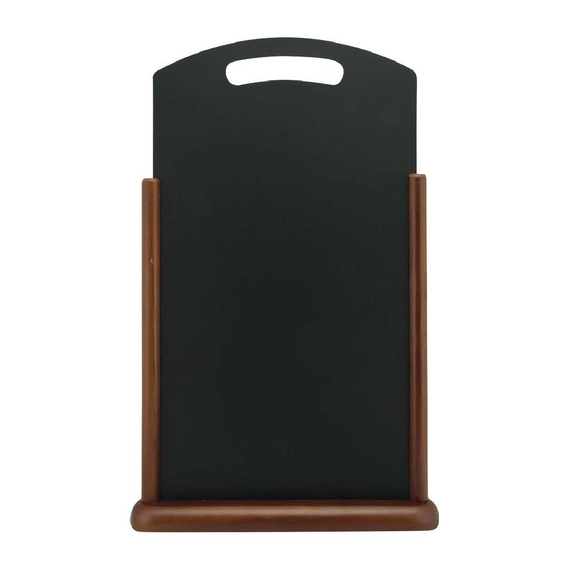 Securit Handle extragroße Tischkreidetafel aus Holz mit dunkelbrauner Lackierung