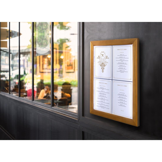 Securit Teak weiß LEDs Informationen 4xA4 Display (ohne Mast und Sockel), Bild 4