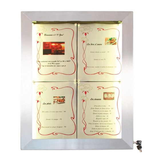 Securit Edelstahl LEDs 4xA4 Informationsdisplay (ohne Mast und Sockel), Bild 5