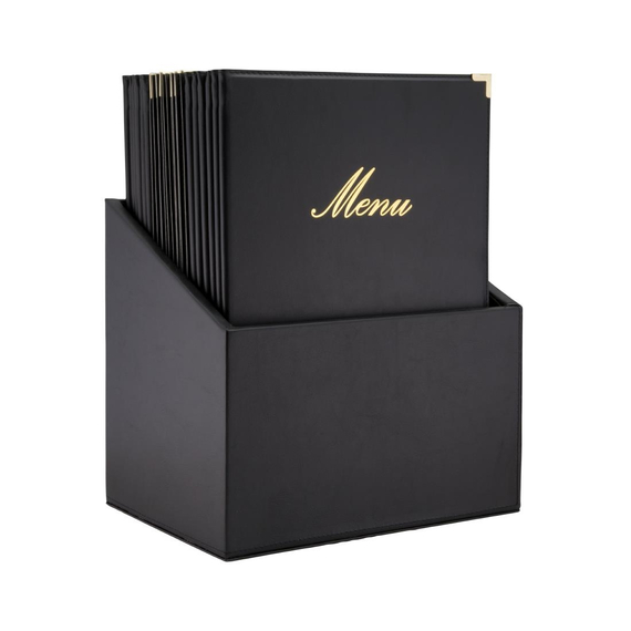 Securit Classic Lederset mit 20 Menükartenhaltern 4x A4 in 1er Box (inkl. 1 Doppeleinlage), Bild 2