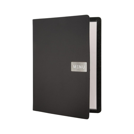 Securit Leder, A4 Menübucheinband in schwarz, Bild 7
