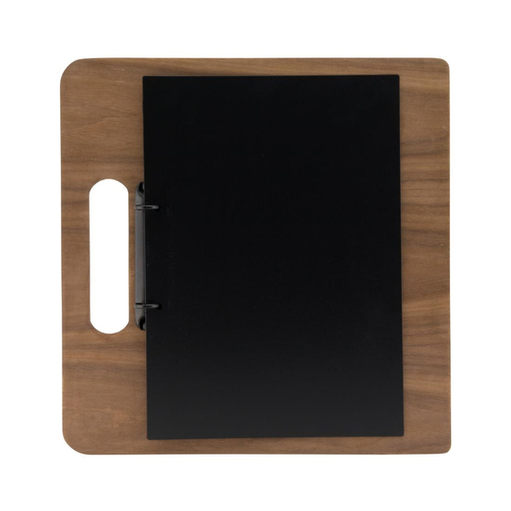 Securit Menühalter aus Nussbaumholz Brett mit Ringband, Bild 4