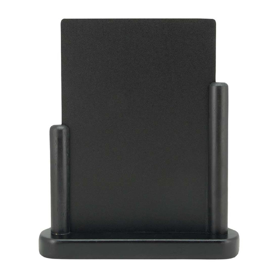 Securit Elegant mittelgroße Tischkreidetafel Holz mit schwarzer Lackierung