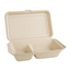 Fiesta Compostable kompostierbare Bagasse Lebensmittelboxen 2 Fächer Naturfarbe 253 mm (200 Stück), Bild 2