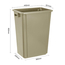 Jantex Slim Mülleimer Beige 60Ltr, Bild 5