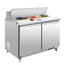 Polar U-Serie Doppeltür Saladette mit Vorbereitungstheke und Kühlschrank 405Ltr, Bild 2