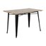 Bolero Bistro Esstisch Mangoholz-Lattenplatte Schwarz 1200mm, Bild 5