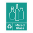 Jantex Slim Bin Label Mixed Glass