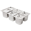 Vogue Edelstahl Gastronorm Schalen Set 1/3 und 4 x 1/6 mit Deckeln, Bild 6