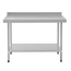 Vogue Edelstahl Arbeitstisch mit Aufkantung und Regalboden 120 x 60cm, Bild 4