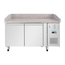 Polar U-Series Doppelter Pizzatisch mit Granitplatte 428Ltr