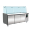 Combisteel Standard Line Kühltisch mit Glas 3 Türen  5X 1/1 Gn Behälter