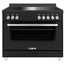 SARO Induktionsherd +Elektrobackofen Modell TS95IND61N schwarz, Farbe: Schwarz