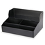 Organiser für Kaffeestation, 3 Fächer, eine Ablage, schwarz, 356x256x180 (BxTxH)