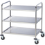 Stalgast Servierwagen aus Edelstahl, mit drei Borden, 860 x 540 x 920 mm (BxTxH)