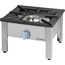 Stalgast Edelstahl Gas-Hockerkocher Top Power mit einem Brenner, 11kW, G30, 567x607x394 mm