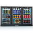 Bar Display Cooler, drei Flügeltüren, 1350x530x835 mm (BxTxH), schwarz