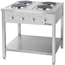 Stalgast Elektroherd, Edelstahl, Serie 700 - 4 Platten à 2,6 kW, 800x700x850 mm (BxTxH)