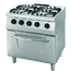 Maxima Gastro Heavy Duty Herd - 4 Brenner - Doppeleinheit - 70 cm Tief – 31 kW – Gas inkl. Backofen