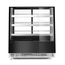Arktic Kühlvitrine mit 3 geneigten Regalen, 650L, Schwarz, 230V/490W, 1200x833x(H)1460mm