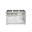 Hendi Gasherd Kitchen Line 6-flammig mit Ofen GN 1/1, Kitchen Line, 230V/3000W, 28,5kW, 1200x722x(H)900mm