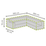 Barths Schutzhülle für Lounge-Sets L-Form 300/90x300/90x70 cm, Hellgrau, Bild 2