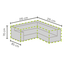 Barths Schutzhülle für Lounge-Sets L-Form 215/85x215/85x70 cm, Hellgrau, Bild 2