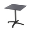 Feros X Cross - Terrassentisch Schwarz Gestell + schwarze HPL-Platte 70x70 cm, Schwarz + Schwarz