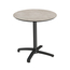 Feros X Cross - Terrassentisch Schwarz Gestell + Moonstone HPL-Platte Ø70 cm, Schwarz + Moonstone