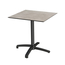 Feros X Cross - Terrassentisch Schwarz Gestell + Moonstone HPL-Platte 70x70 cm, Schwarz + Moonstone
