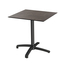 Feros X Cross - Terrassentisch Schwarz Gestell + Midnight-Marmor HPL-Platte 70x70 cm, Schwarz + Midnight Marmor