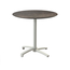 Feros X Cross - Terrassentisch sandfarbenes Gestell + Riverwashed Holz HPL-Platte Ø70 cm, Sand + Riverwashed Holz
