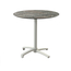 Feros X Cross - Terrassentisch sandfarbenes Gestell + Galaxy-Marmor HPL-Platte Ø70 cm, Sand + Galaxy Marmor