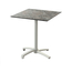 Feros X Cross - Terrassentisch sandfarbenes Gestell + Galaxy-Marmor HPL-Platte 70x70 cm, Sand + Galaxy Marmor