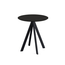 Feros Infinity - Terrassentisch schwarzes Gestell + schwarze HPL-Platte Ø70 cm, Schwarz + Schwarz