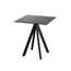 Feros Infinity - Terrassentisch schwarzes Gestell + schwarze HPL-Platte 70x70 cm, Schwarz + Schwarz