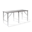 Feros SOLID200 – Edelstahl-Arbeitstisch klappbar 200x80x90 cm, Edelstahl