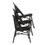 Feros Paris – Stapelbarer Bistrostuhl Textilene, Wengé/Schwarz Mesh, Bild 6