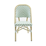 Feros Paris – Stapelbarer Bistrostuhl Rattan, Bambus/Weiß/Pastellgrün, Bild 2
