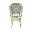 Feros Paris – Stapelbarer Bistrostuhl Rattan, Bambus/Weiß/Pastellgrün, Bild 4